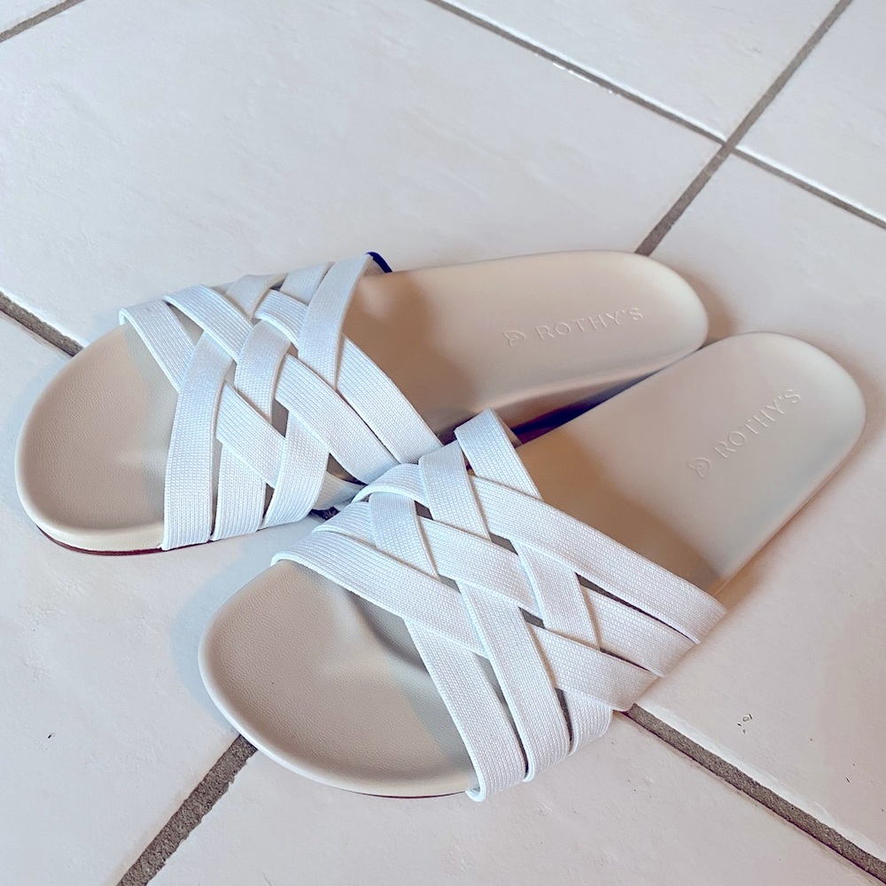 Rothy’s The Slide, Cloud White, New in Box, Sz 8.5